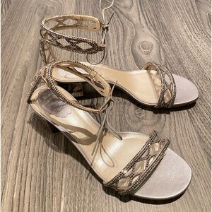 Rene caovilla sliver shoes